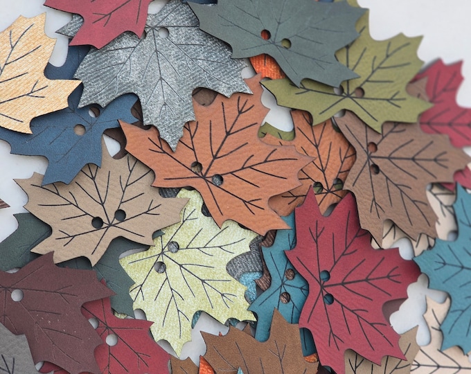 Featured listing image: Pumpkin Leaf Faux Leather!  Perfect for your Crochet Knit Pumpkins!  Leatherette! Patches! Tags! Vegan Leather! Leaves! Autumn!