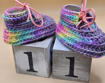 Charlie Lace Up Baby Booties Crochet Pattern: Newborn to 6 Months (Digital Pattern)
