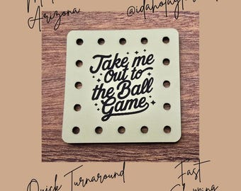 Take Me Out To The Ball Game Faux Leather Patches Crochet Beanies ~ Cozies ~ Ear warmers ~ Knit Hats ~ Sports Baseball Softball