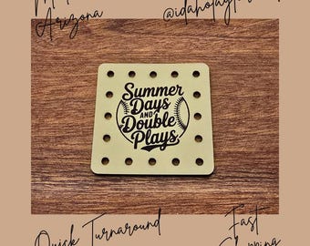 Summer Days and Double Plays Faux Leather Patches Crochet Beanies ~ Cozies ~ Ear warmers ~ Knit Hats ~ Sports Baseball Softball