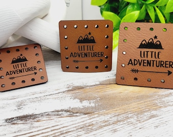 Little Adventurer! Arrow! Mountains! Crochet Beanie Patch! Knit Hat Patch! Faux Leather! Ultrasuede! Boho Patch! Patch for Handmade Items!