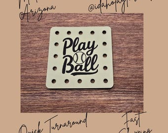 Play Ball Faux Leather Patches Crochet Beanies ~ Cozies ~ Ear warmers ~ Knit Hats ~ Sports Baseball Softball
