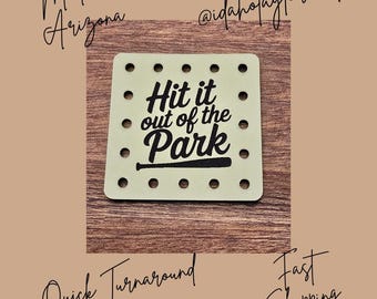 Hit It Out Of The Park Faux Leather Patches Crochet Beanies ~ Cozies ~ Ear warmers ~ Knit Hats ~ Sports Baseball Softball