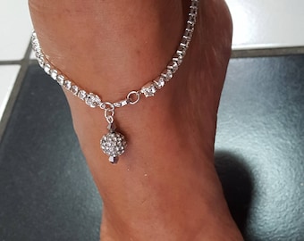 Crystal Ball Anklet Bracelet  So orginal and pretty  Magical