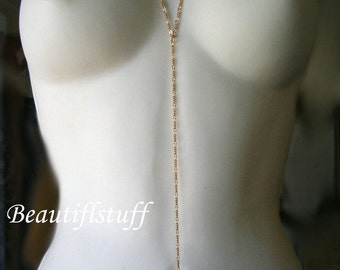 Ms Secret of Sexy V Neck New design Body  Chain Pick Ur size and Metal simple boho