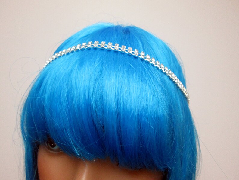 New Rhinestone Studded Double or single Row Bling Silver SEP Adjustable Head Chain