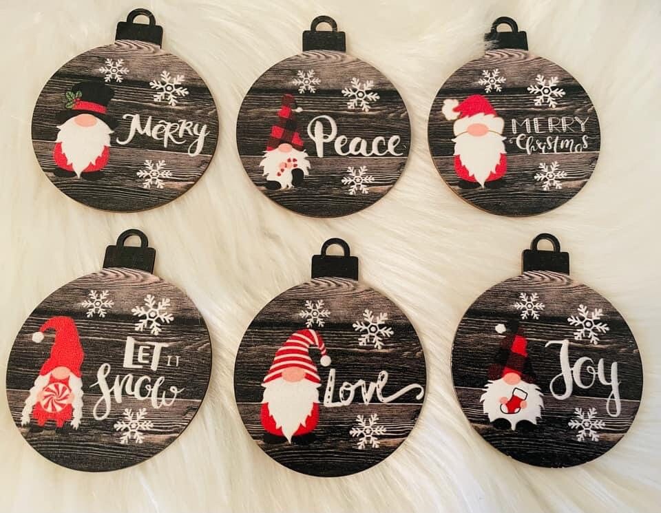 Décor Noël Gnomes En Bois - Ornements Alphabet Lumineux, Décoration Table Ou Étagère - Ambiant Festif
