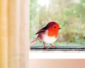 Little Robin Wall Sticker / Window Decal, Gardener's friend