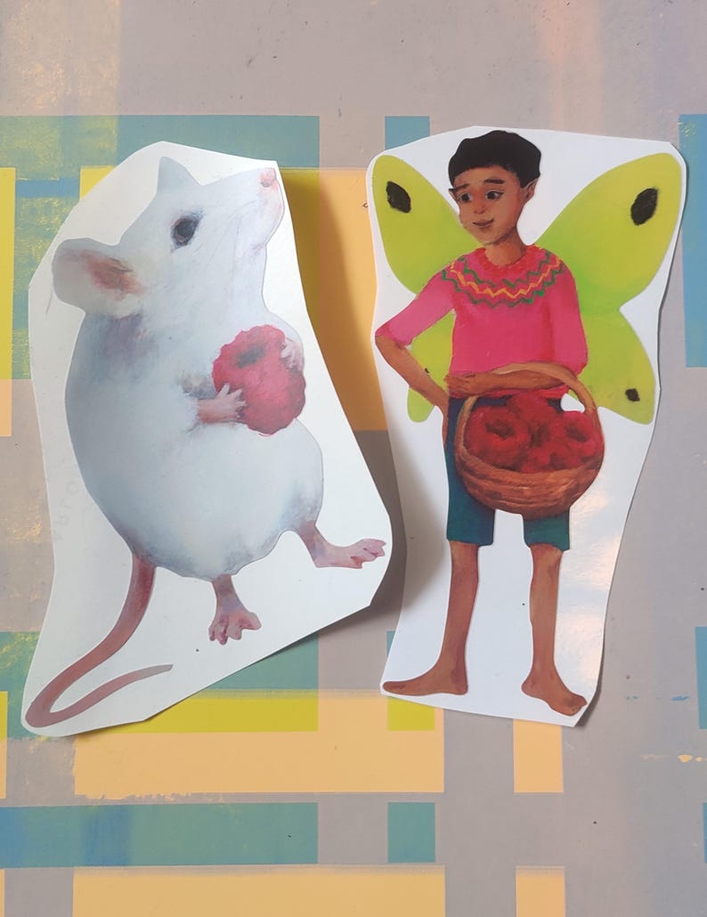 Mouse and Fairy Decal - Nature Garden Fairy Collection - Magical Kids ...