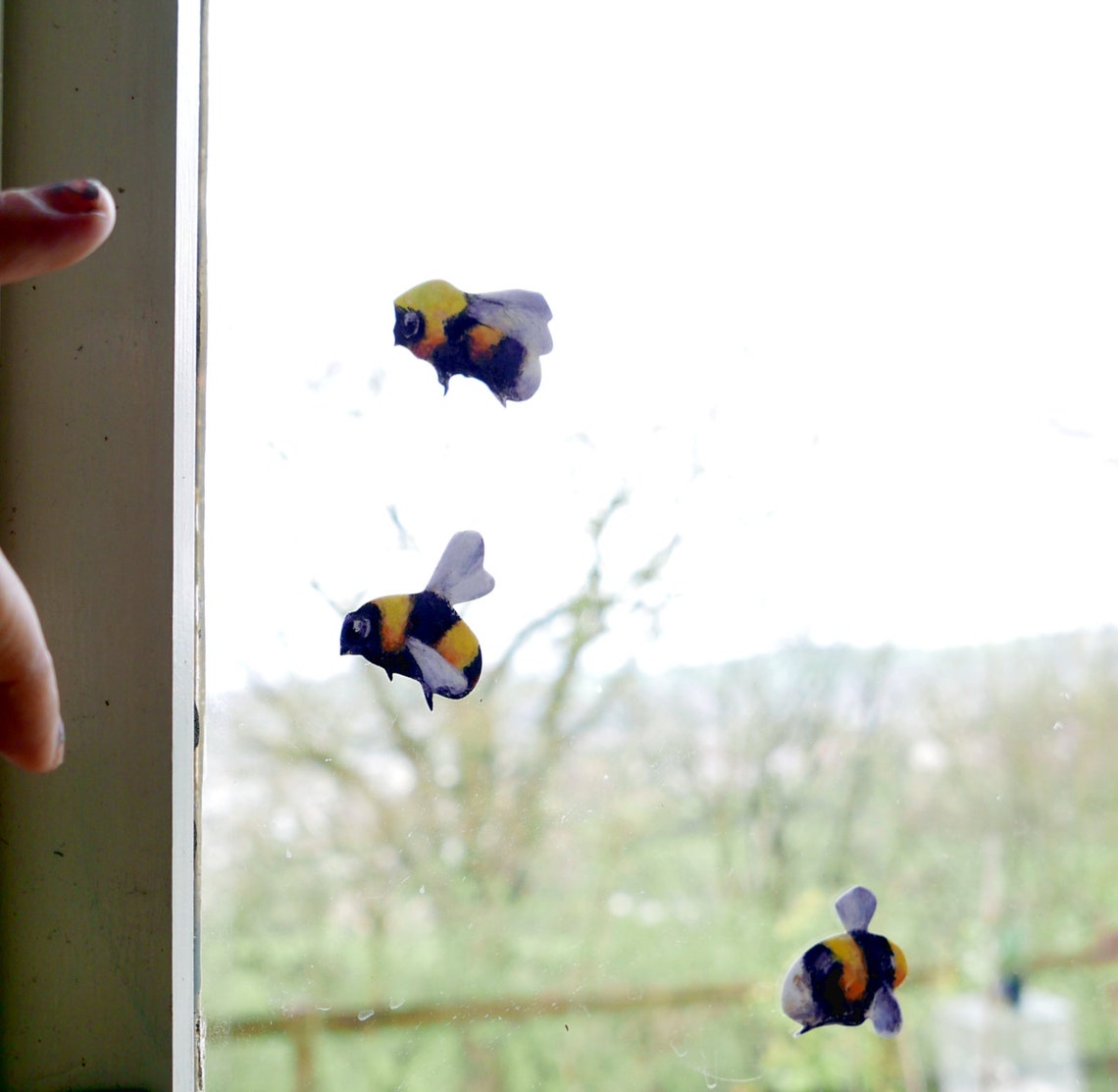 Bees and Beehive Wall or Window Stickers | 9 Bee Decals + Hive ...