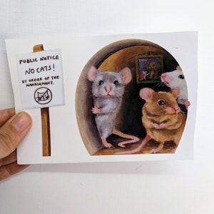 Pas de chats Sticker mural trou de souris effrayant souris / sticker, sticker vinyle mignon nouveauté image 4