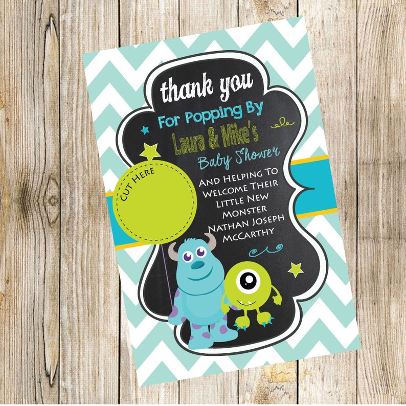 Monsters Inc Custom EOS Thank You Card | Etsy