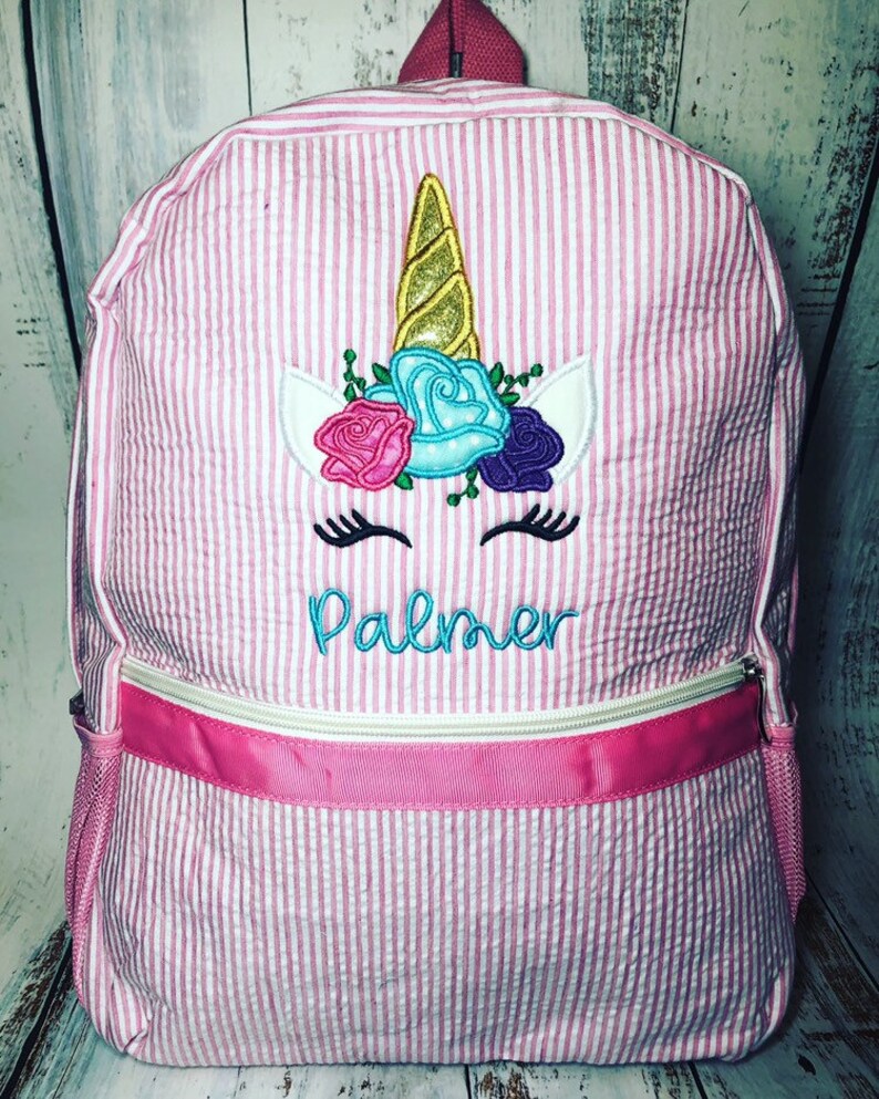 unicorn personalized backpack
