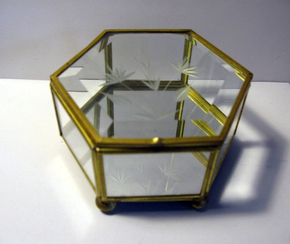 small glass trinket box