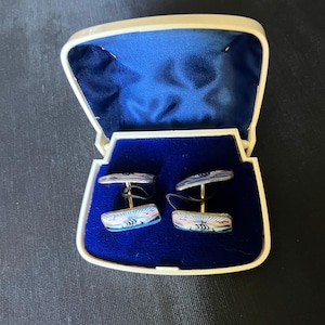Aksel Holmsen Cufflinks Cuff Links Viking Ship Norway Gift Box