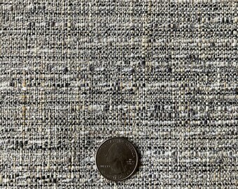 Tweed Fabric By the Yard Upholstery or Pillows | Gray Texture Organic | Mixer Graphite