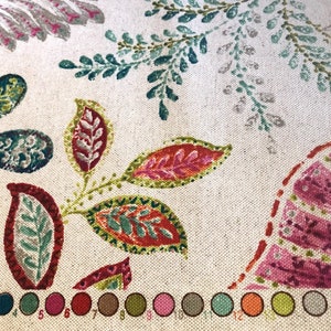 Botanical P Kaufmann Fabric Soil Stain Repellent Resistant Multicolored Cotton Floral by the yard Discontinued Upholstery Fabric for Pillows