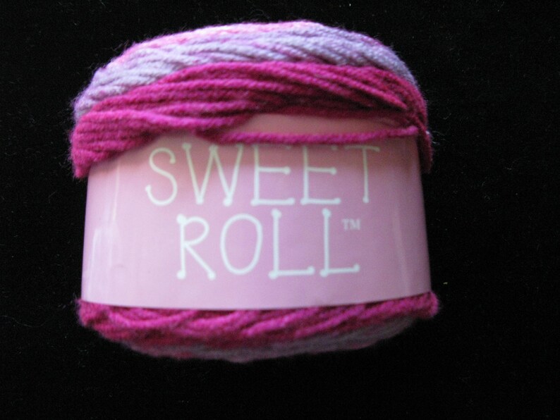 Caron Yarn Cakes Premier Sweet Roll Yarn Variegated Ombre Raspberry
