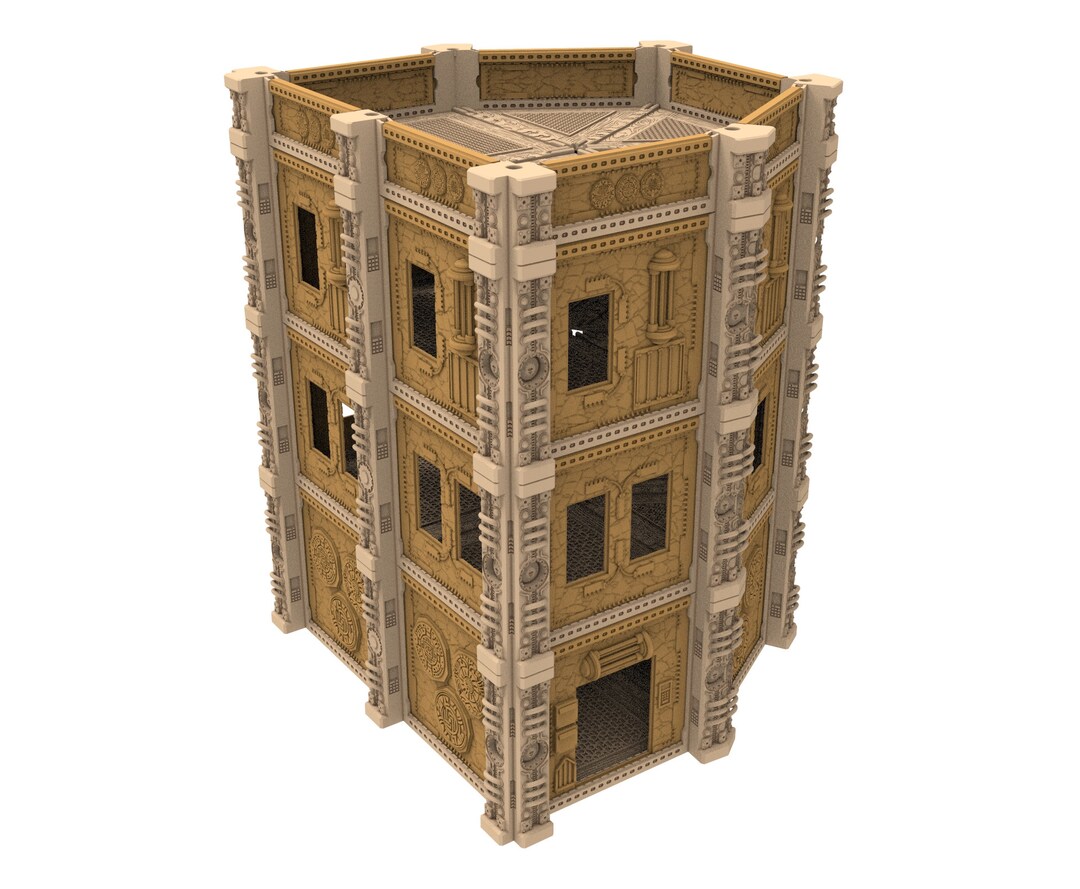 Pla Building Commercial Outpost Latino Building Printed in PLA and Resin for ...