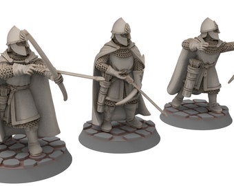 Gandor - Citadel Guard Bowmen Archer, Defender of the city wall, miniature for wargame D&D, Lotr... Medbury miniatures