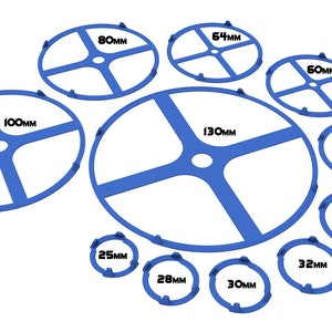 Lot of 25, 28, 30, 32, 40, 50, 60, 64mm base individual coloured squad marker circles usable for skirmish wargame... image 2