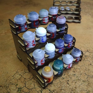 Silu Organiseur et support de peinture Vallejo 24 cm + Lot de 16 flacons  Multicolore : : Jeux et Jouets