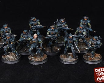 Rundsgaard - Elite Creed Guard, imperial infantry, post apocalyptic empire, usable for tabletop wargame.
