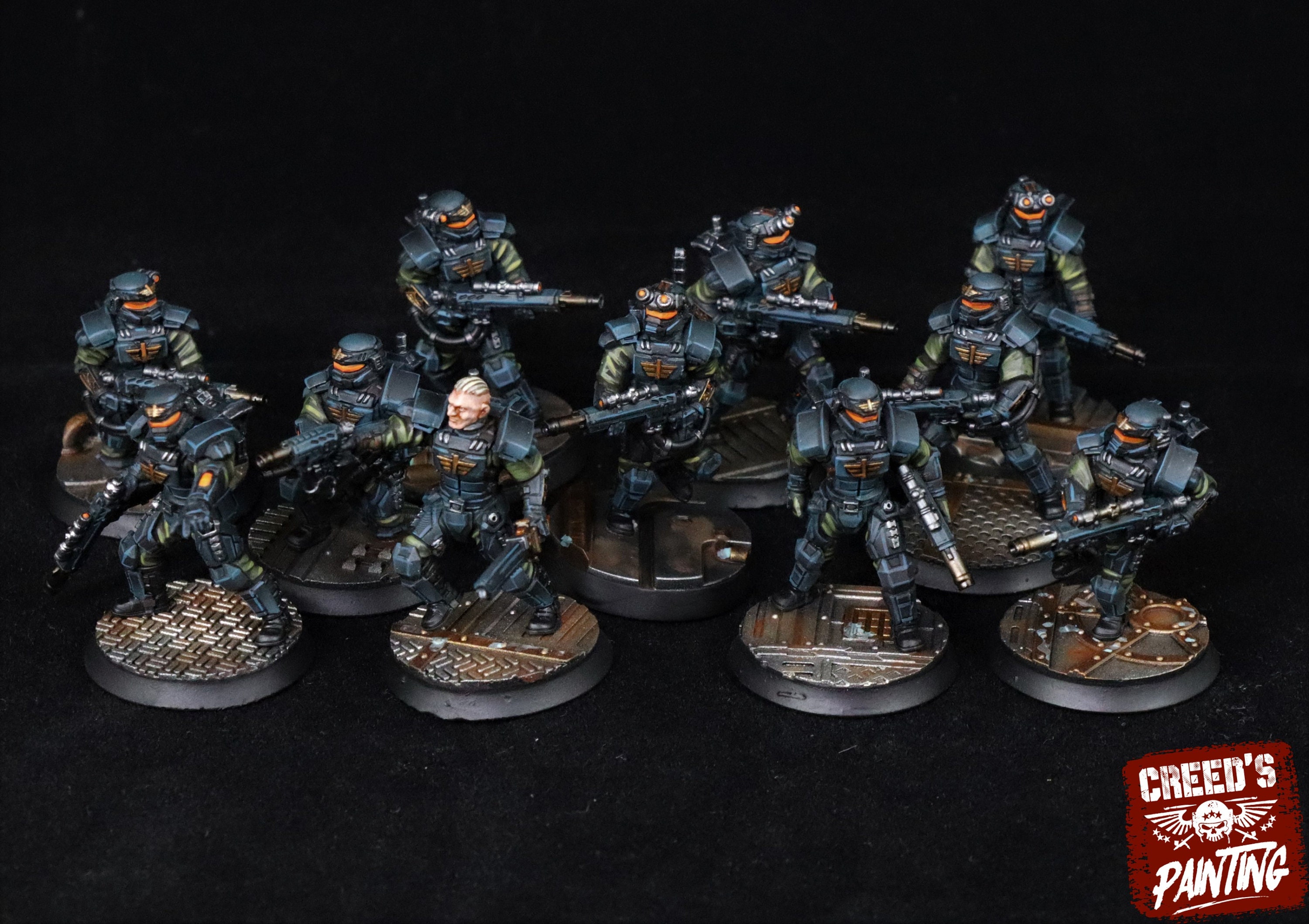 Painted Warhammer 40k 5 Astra Militarum Cadians Battle Ready 