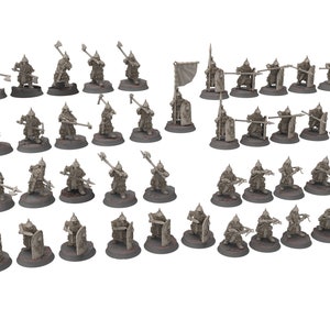 Dwarves - Gur-Adur Army Bundle, The Dwarfs of The Mountains, for Lotr, Medbury miniatures