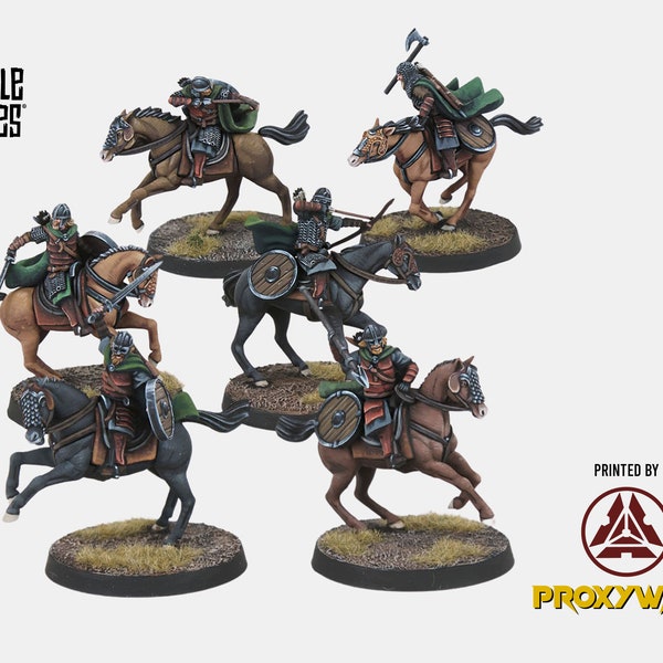 Rohan - West Human Riders, Knight of Rohan,  the Horse-lords,  rider of the mark, Davale, minis for wargame D&D, Lotr...