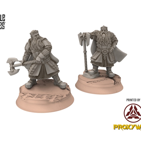 Dwarves - Kalak King, The Dwarfs of The Mountains, for Lotr, davale games miniatures