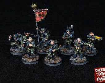 Rundsgaard - Command Squad and Officers, imperial infantry, post-apocalyptic empire, usable for tabletop wargame.