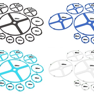 Lot of 25, 28, 30, 32, 40, 50, 60, 64mm base individual coloured squad marker circles usable for skirmish wargame... image 4