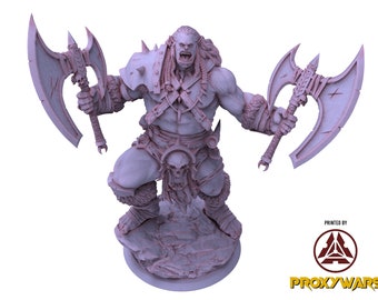 Rage Unbound - Enemy - Korgol, The Warbringer 75mm, The Nightfall Cult, Enemy, Flesh of Gods, for Wargames, Dungeons & Dragons TTRPG