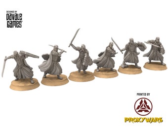 Darkwood - Forest Guard - Swordmen, Middle rings miniatures pour wargame D&D, SDA...