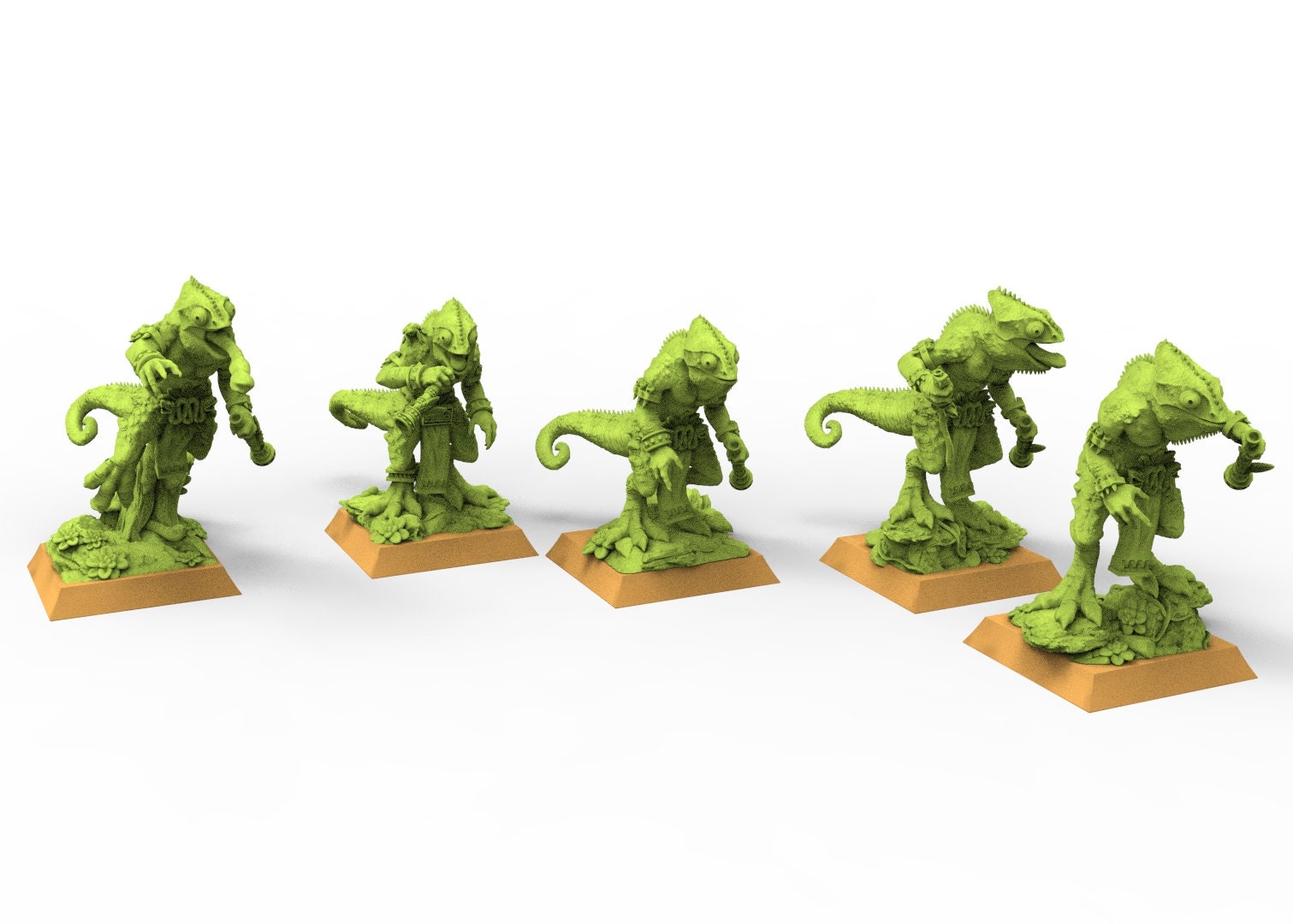 Commando Chameleon Skink Lizardmen Usable For Oldhammer Etsy
