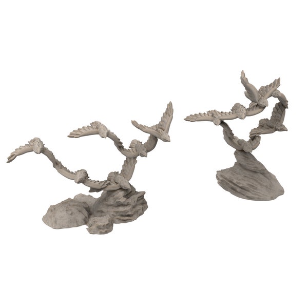 Rufianes - Aves malas del mago blanco, fregando las miniaturas de los anillos medios para el juego de guerra D&D, Lotr... Miniaturas de Medbury