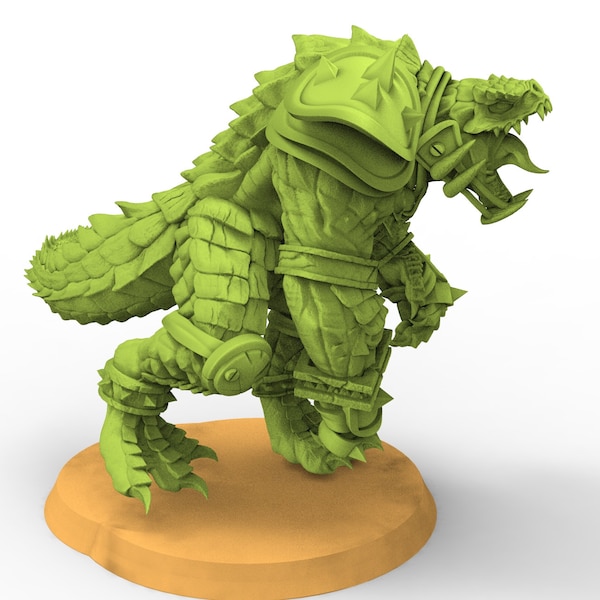 Lost temple - Caiman large player Leader lizardmen usable for Blood Bowl