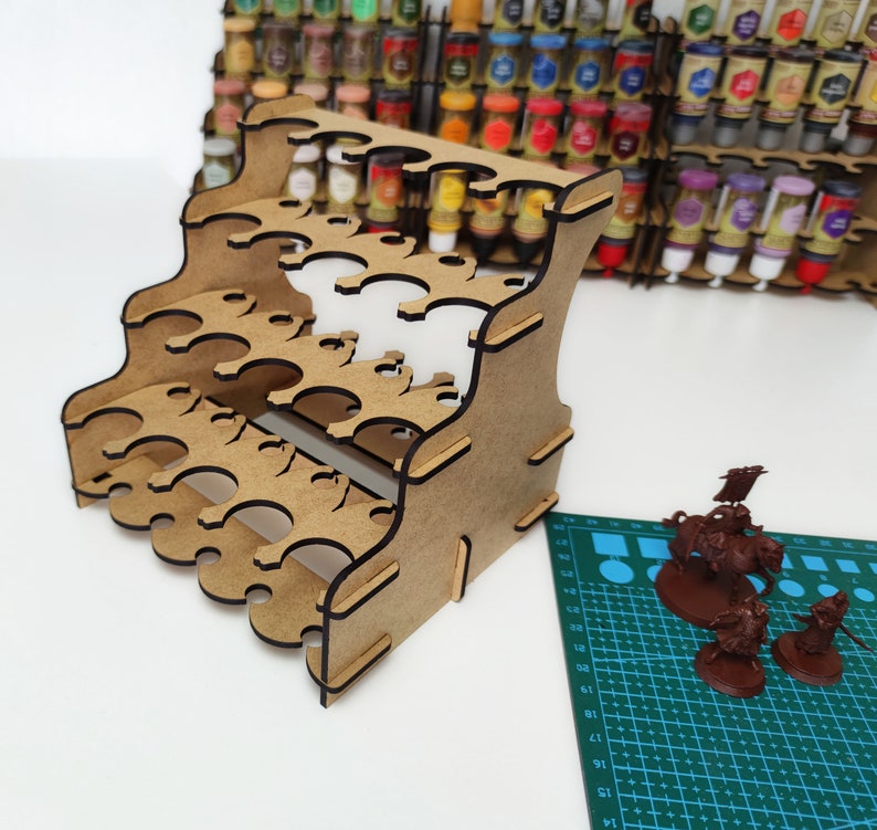 205 Slots Wooden Paint Rack for Army Painter 17ml Vallejo Etsy