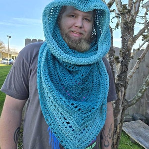 Hooded scarf | hooded cowl scarf | Winter scarf | Wild Oleander crochet scarf | Scoodie | infinity scarf | boho scarf | All colors availabe