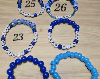 Blue empowerment friendship | bracelets | All day every day | unite and resist | I stand with her | Democrat bracelet