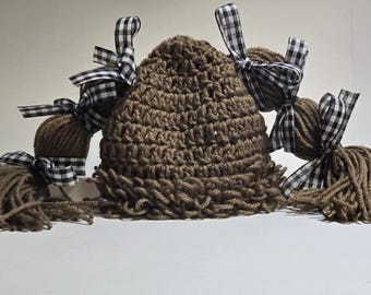 Cabbage Patch Doll Hat | Kids Halloween Costume Wig - All sizes and colors