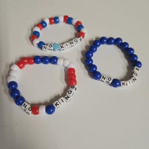 NO KINGS friendship bracelet | No kings bracelet | No kings | Democrat bracelet | Women&#39;s rights | Human rights | Blue democrat | Vote blue