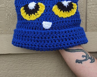 Pete the cat inspired square ear beanie