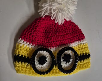 Despicable Me, Minion, INSPIRED, beanie, hat, halloween costume, cute, baby, gift (All sizes available!)
