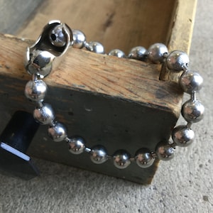 Chunky 8mm STAINLESS STEEL Ball Chain Bracelet,  Metal Beads, Men’s, Women’s, Unisex