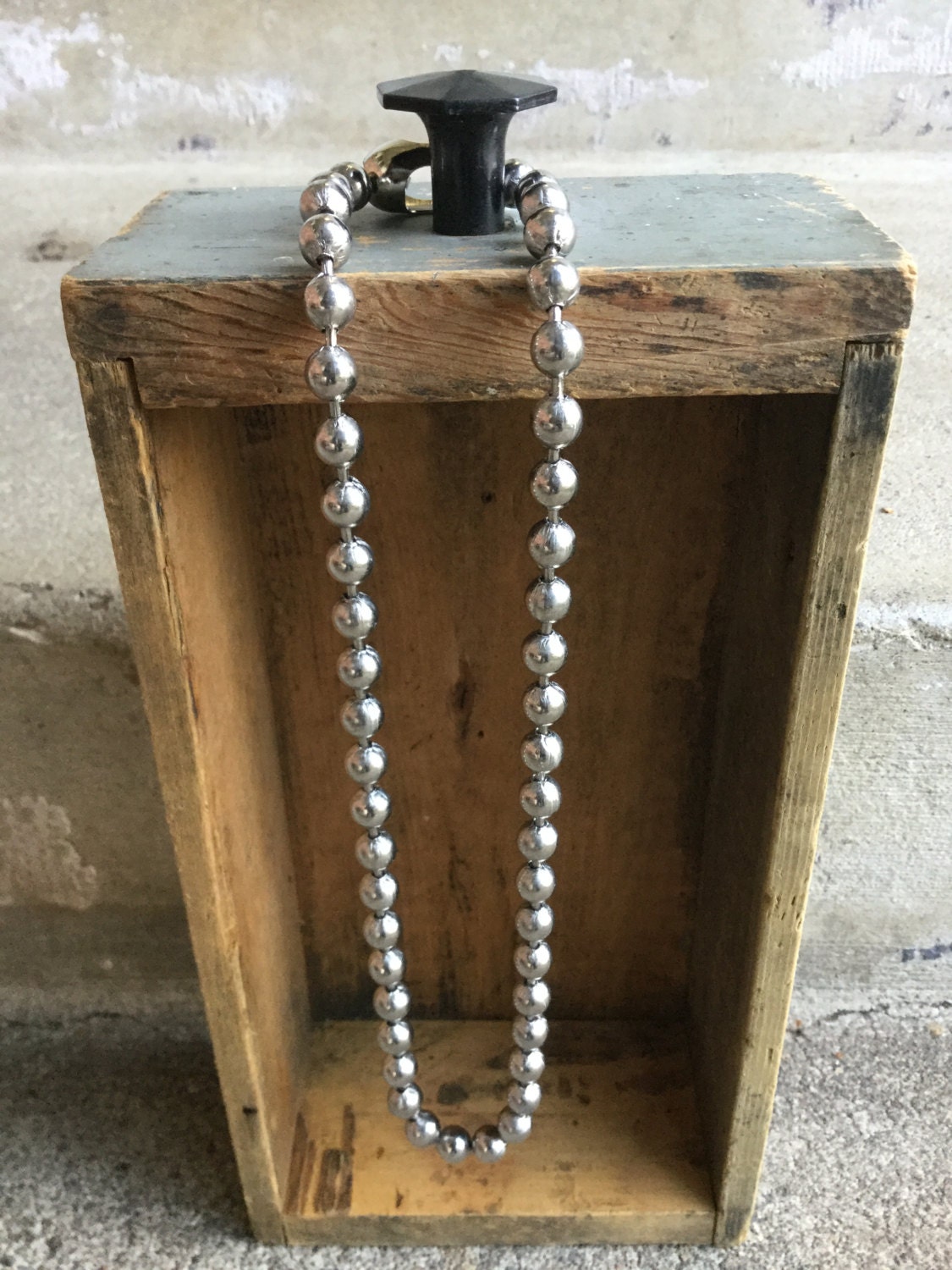 Ball Chain Dog Tag Necklace - 4 and 24 Inches Long - 2.4mm Bead Size -  Matching Connector - Adjustable Metal Bead Chain - Multiple Pack Sizes -  Black