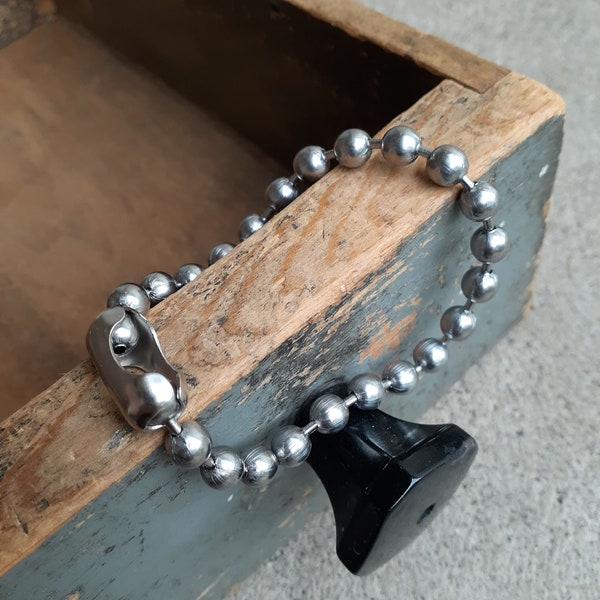 Large 6mm STAINLESS STEEL Ball Chain Bracelet, Metal Beads, Men’s Women’s Unisex, Metal Pearls