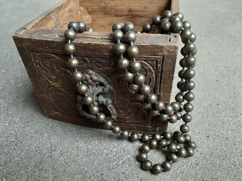 Chunky Solid BRASS Ball Chain Necklace 8mm Metal Beads Etsy