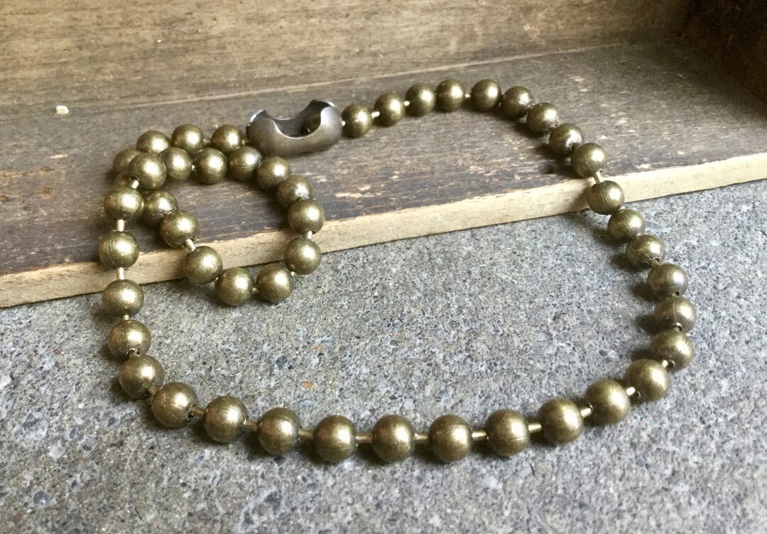 Chunky Solid BRASS Ball Chain Necklace 8mm Metal Beads Etsy